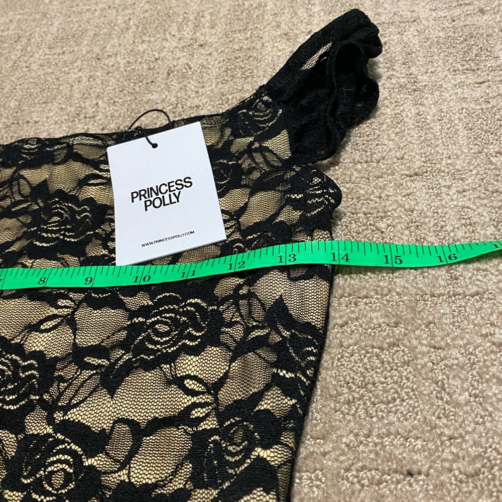 NWT {Princess Polly} Santoro Lace Set | Black + Tan ~ Size US 4 - Picture 12 of 16